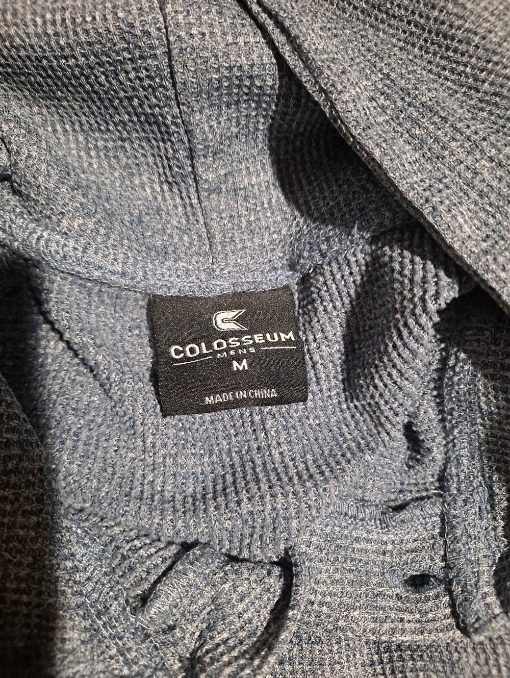 Colosseum Men's Hooded Long-Sleeve Shirt in Gray with Orange Logo - Picture 3 of 5